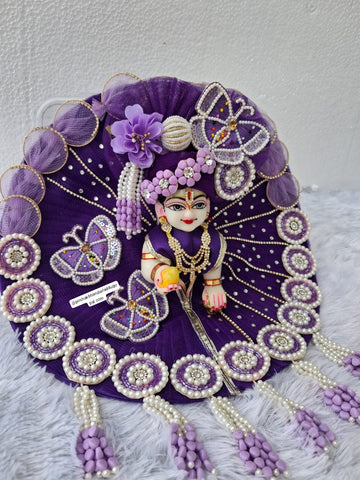 Handmade Butterfly Dress with Heavy Pagdi - Designer Laddu Gopal Dress, Kanha Ji Poshak, Bal Gopal Dress for Janmashtami Festival