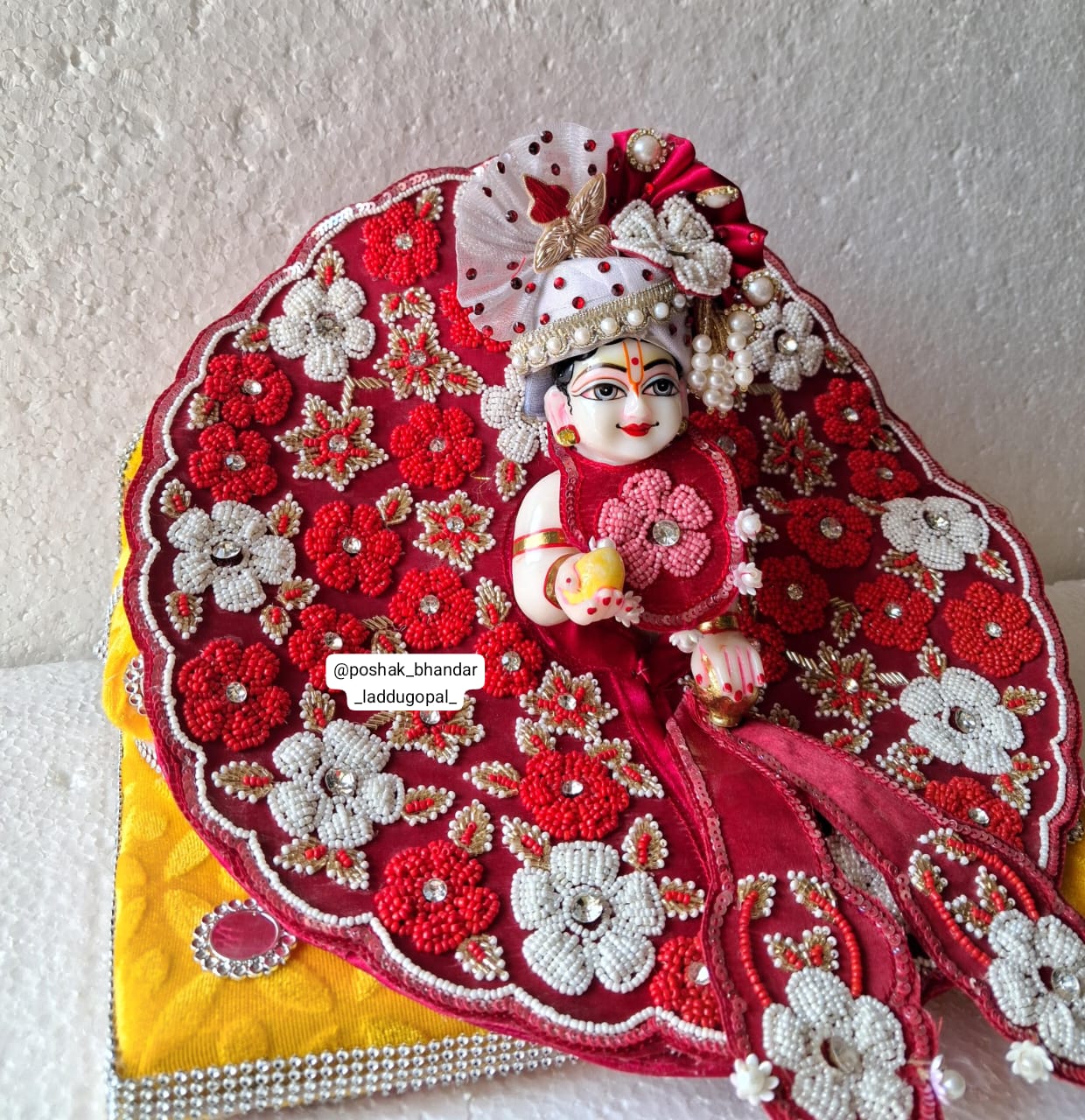 Handmade Premium Laddu Gopal Dress with Designer Jacket | Fancy Kanha Ji Poshak for Janmashtami & Festivals | Bal Gopal & Krishna Ji Dress