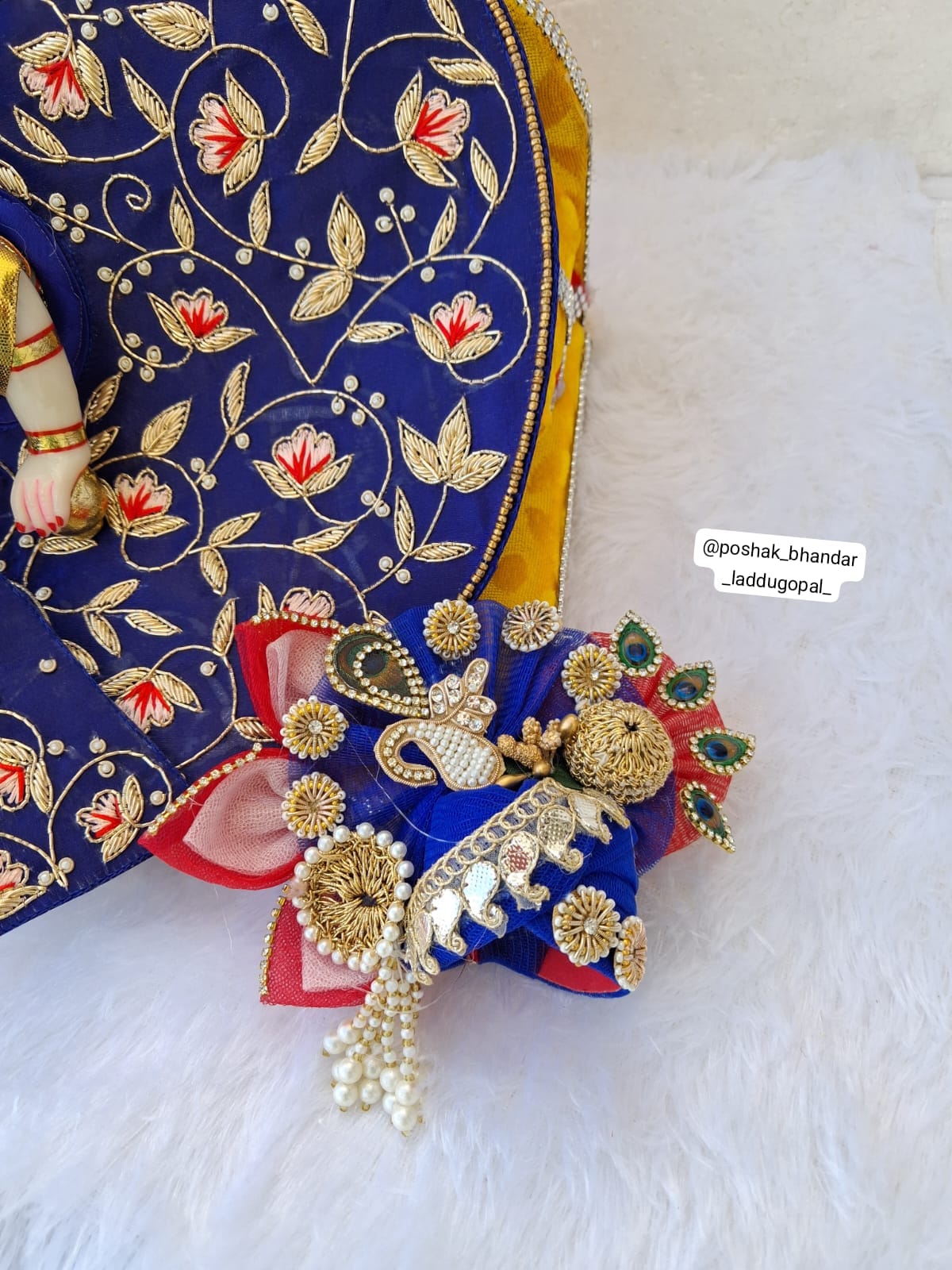Handmade Designer Laddu Gopal Dress | Fancy Kanha Ji Poshak for Janmashtami | Bal Gopal & Krishna Ji Dress for Festivals