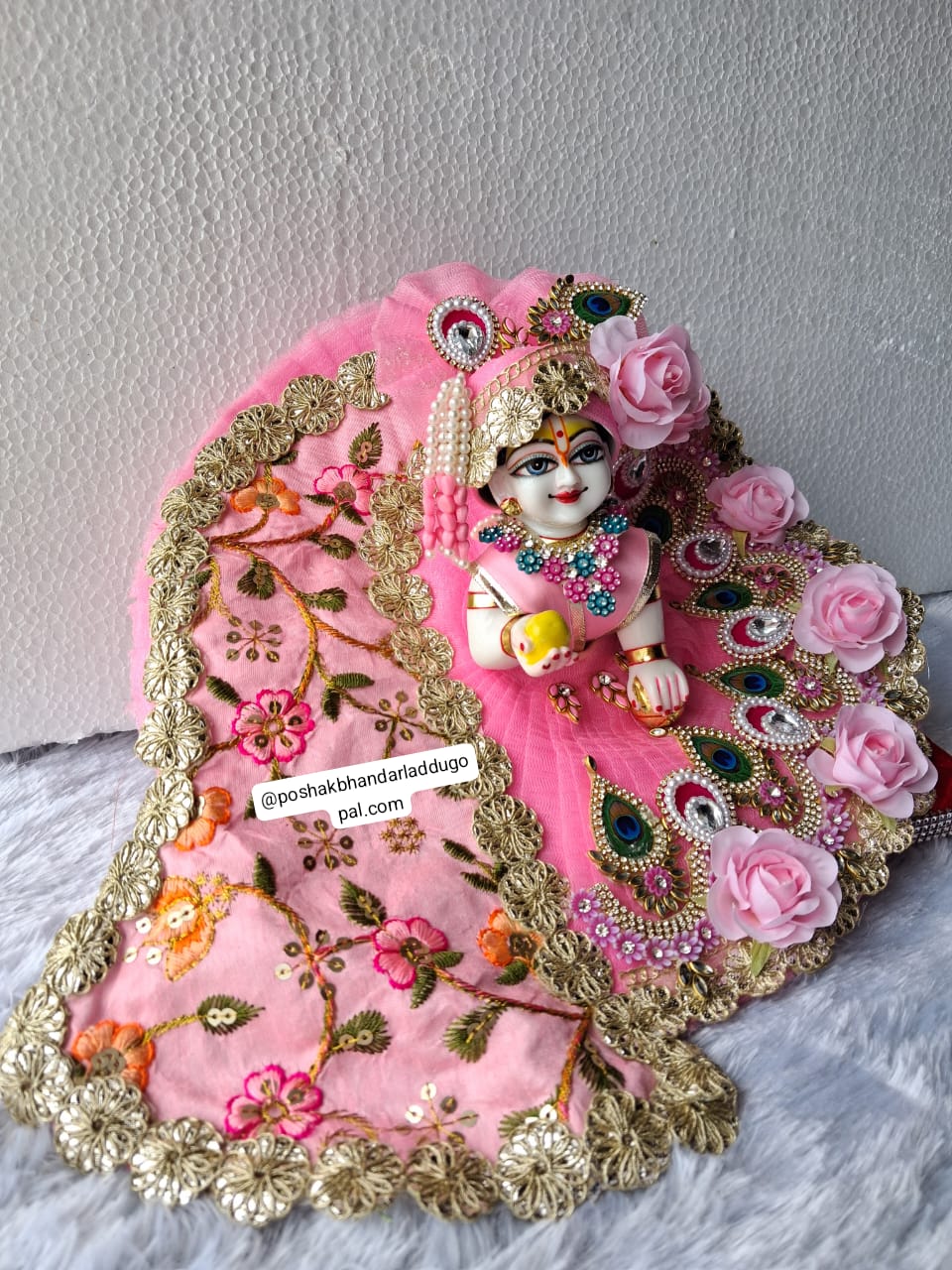 Handmade Heavy Patka Style Laddu Gopal Dress | Designer Kanha Ji Poshak for Janmashtami | Fancy Bal Gopal & Krishna Ji Dress