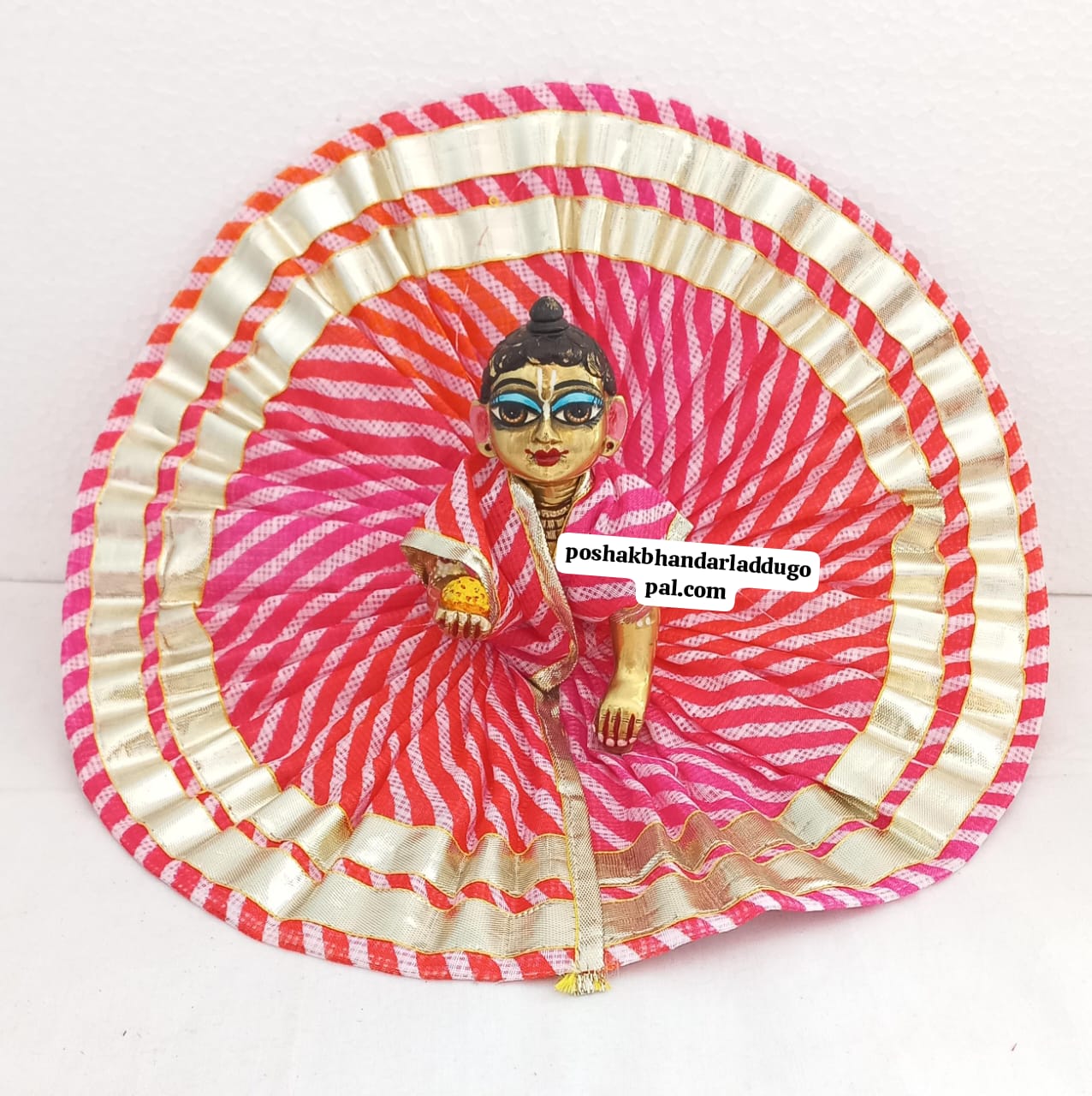 Handmade Laheriya Dress for Laddu Gopal | Designer Kanha Ji Poshak | Fancy Bal Gopal Dress for Janmashtami Celebrations