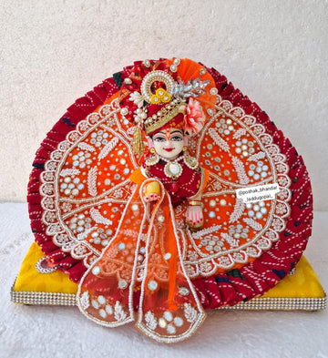 Handmade Designer Laddu Gopal Dress with Pagdi & Patka - Fancy Kanha Ji Poshak for Janmashtami, Bal Gopal & Krishna Ji Celebrations