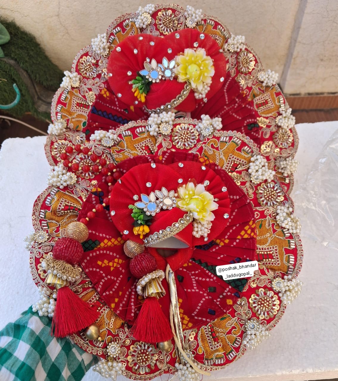 Handmade Designer Laddu Gopal Dress - Fancy Kanha Ji Poshak for Janmashtami, Bal Gopal & Krishna Ji Dress - Perfect Festival Outfit