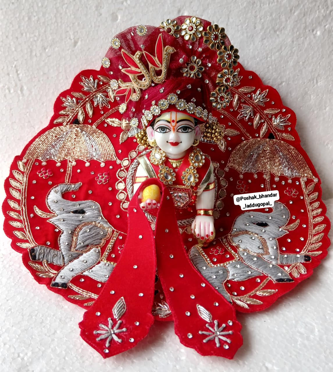 Handmade Designer Laddu Gopal Dress - Fancy Kanha Ji Poshak for Janmashtami Festival | Bal Gopal & Krishna Ji Dress