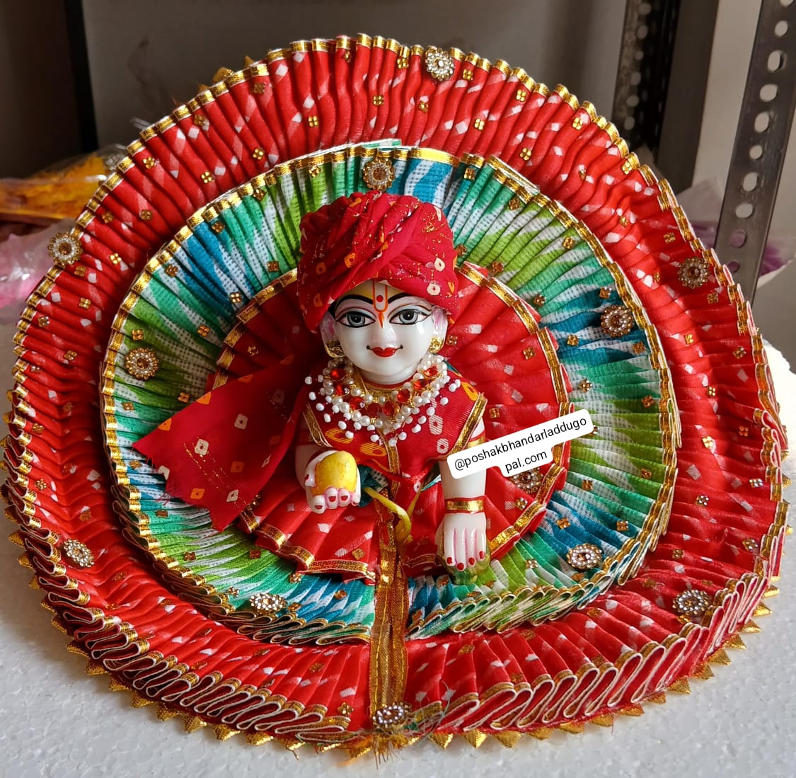 Handmade Heavy Quality Laddu Gopal Dress - Designer Kanha Ji Poshak for Janmashtami, Fancy Bal Gopal Dress, Krishna Ji Dress