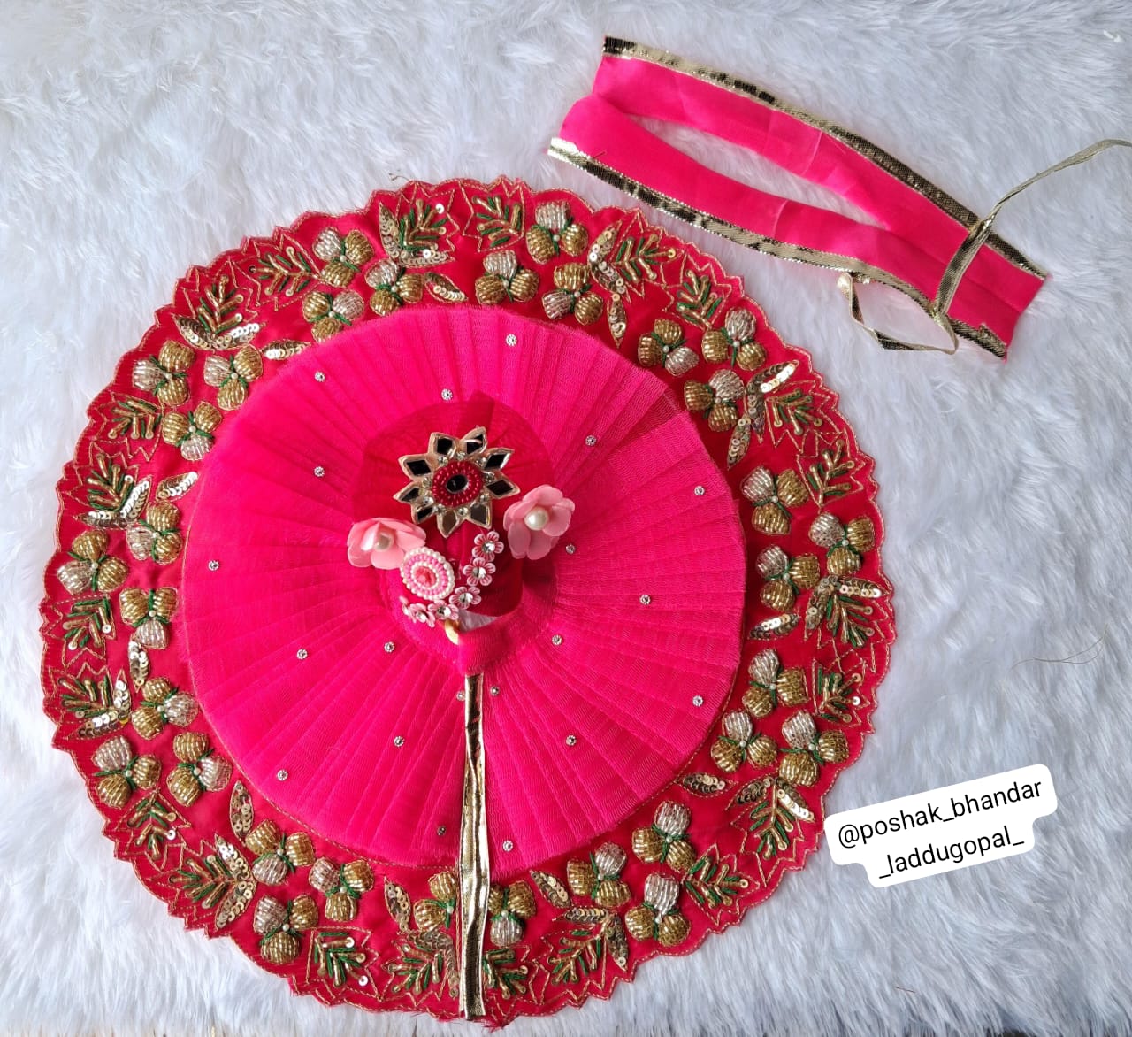Handmade Designer Laddu Gopal Dress with Pagdi | Fancy Kanha Ji Poshak for Janmashtami | Bal Gopal & Krishna Ji Dress