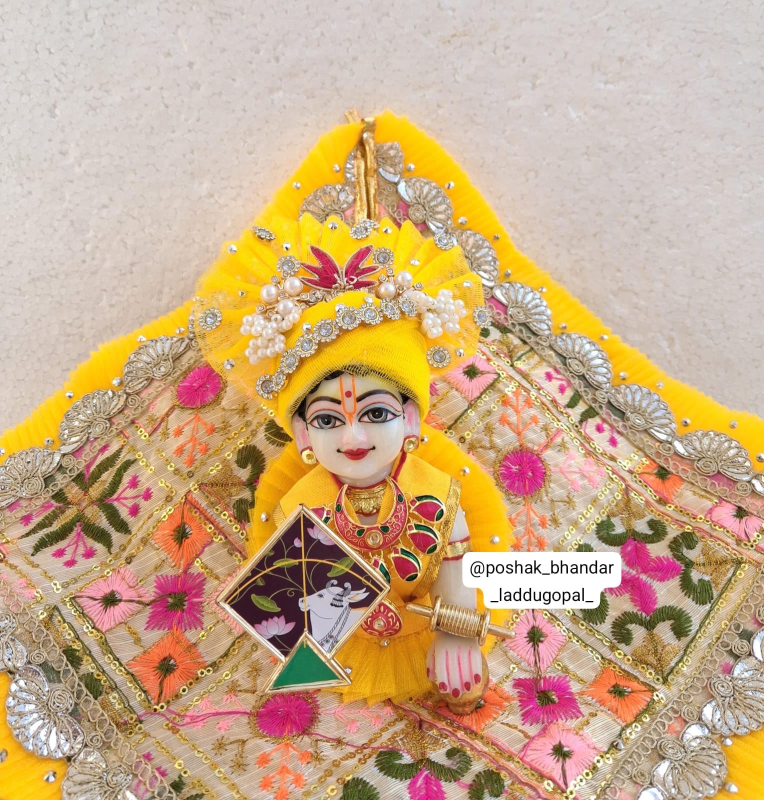 Handmade Designer Laddu Gopal Dress | Fancy Kanha Ji Poshak for Janmashtami | Bal Gopal & Krishna Ji Dress for Festivals