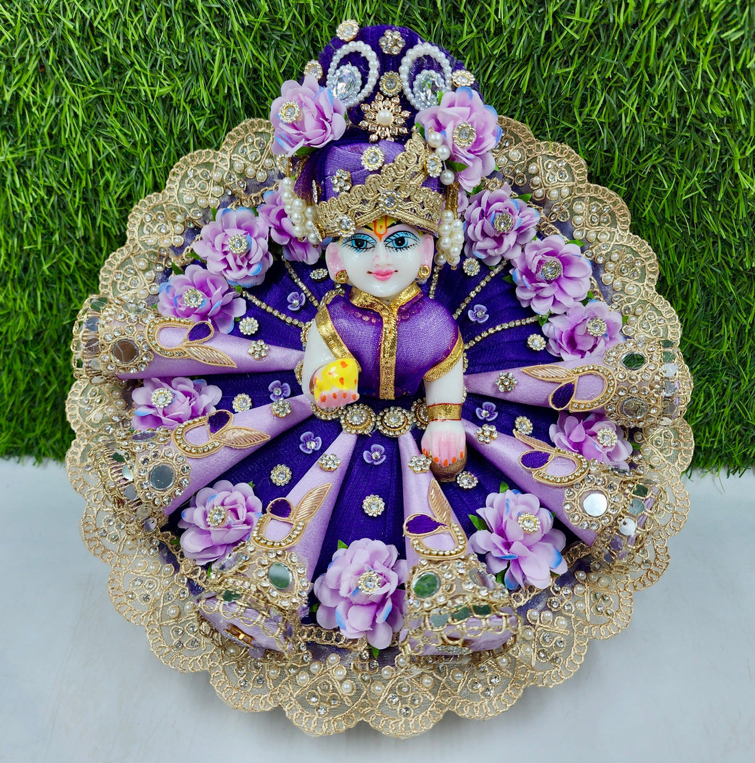 **SEO-Optimized Title:** "Designer Wedding Combo Pack of 4 Heavy Laddu Gopal Dresses & Pagdi | Fancy Kanha Ji Poshak for Janmashtami (Sizes 0-6)" 

This title incorporates essential keywords while remaining clear and attractive for potential customers.