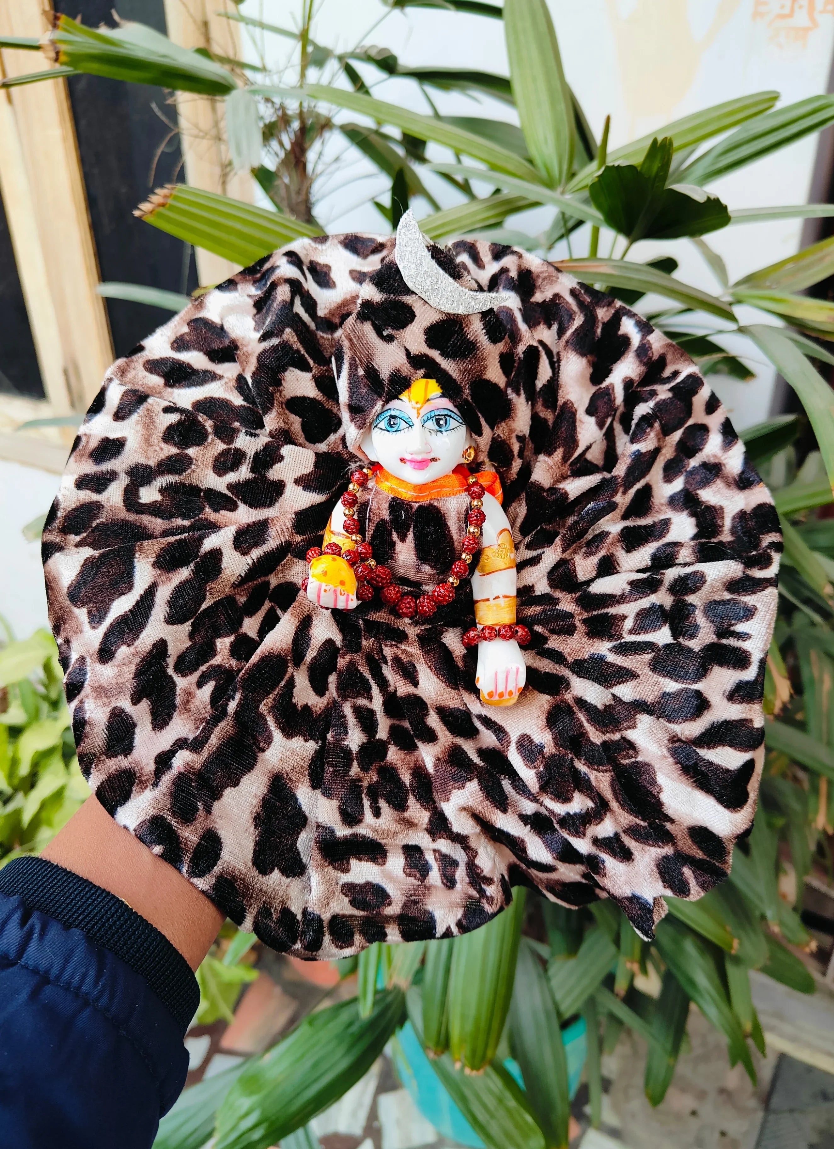 Handmade Shivratri Laddu Gopal Dress with Pagdi, Mala & Kangan | Designer Kanha Ji Poshak for Janmashtami | Fancy Bal Gopal Dress