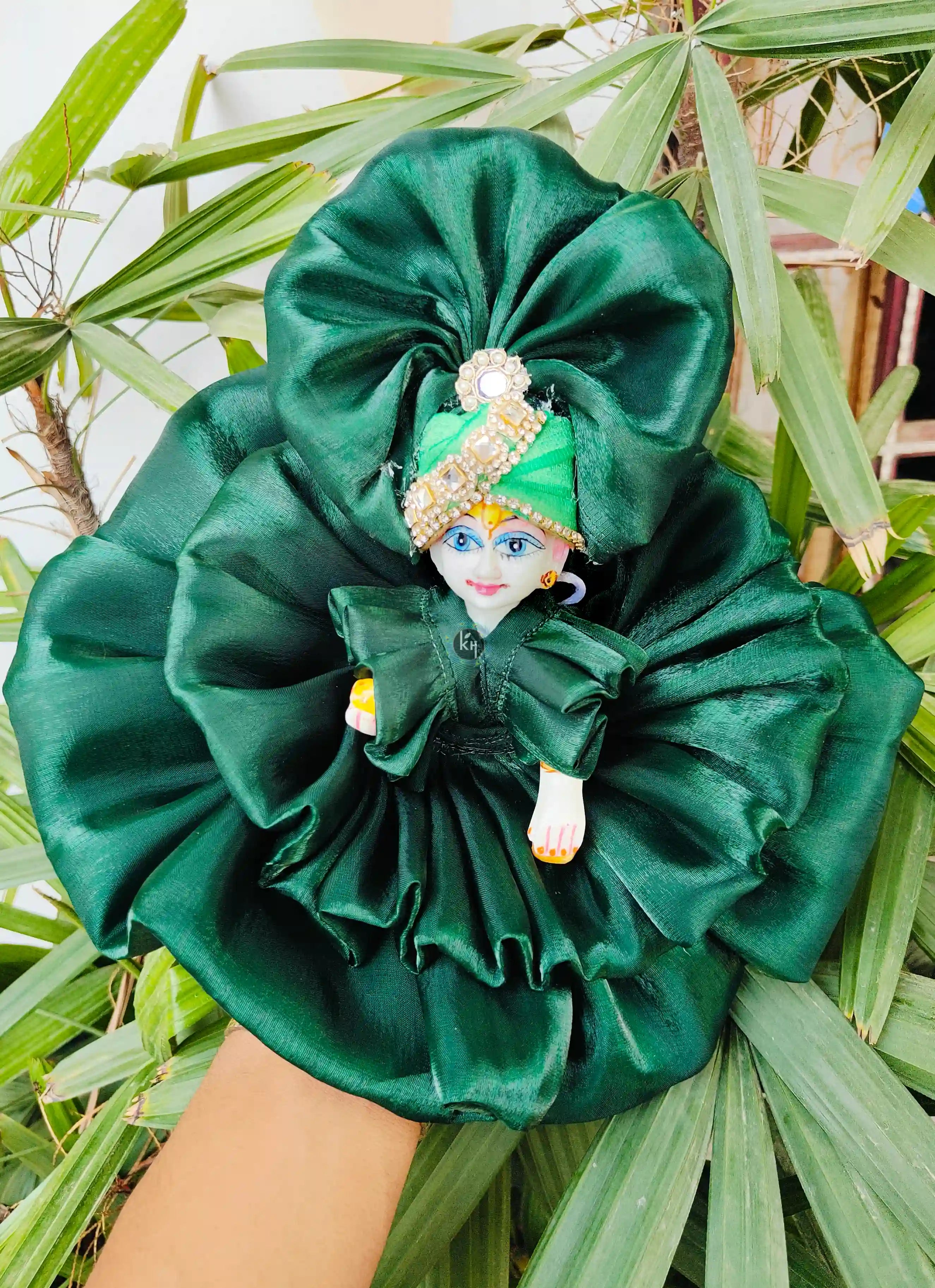 Handmade Summer Special Designer Laddu Gopal Dress with Pagdi | Fancy Kanha Ji Poshak for Janmashtami | Fluffy Bal Gopal Dress