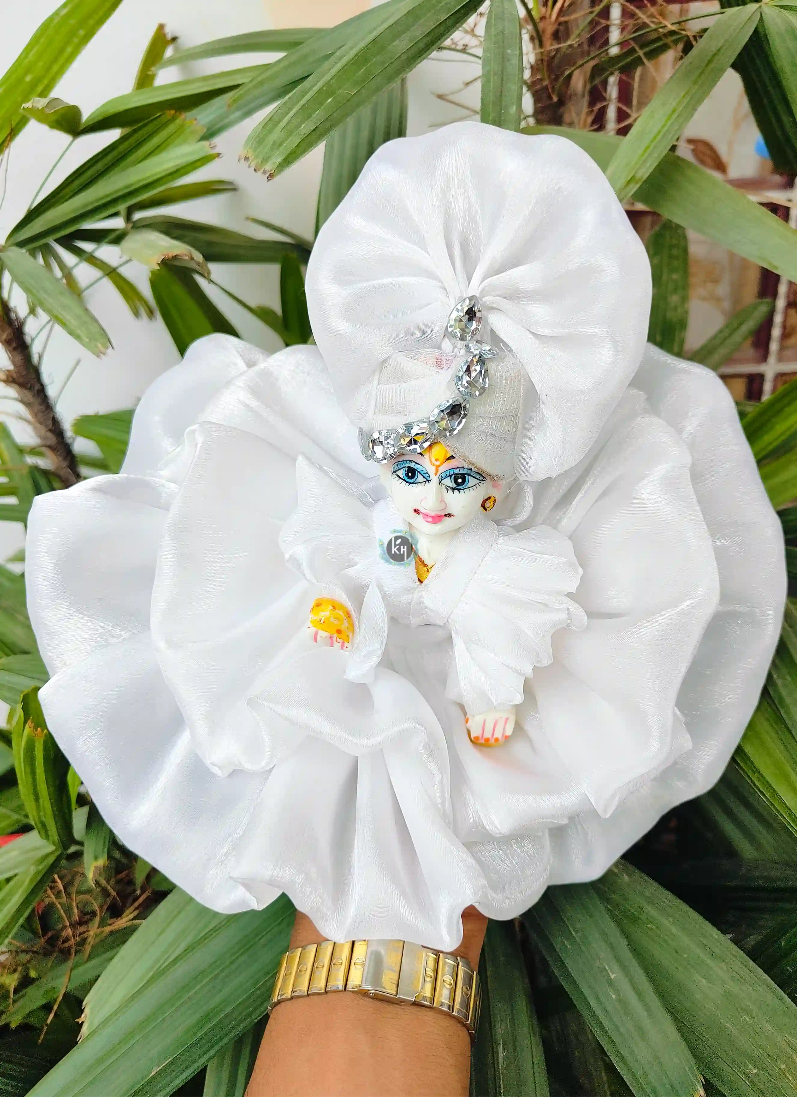 Handmade Summer Special Designer Laddu Gopal Dress with Pagdi | Fancy Kanha Ji Poshak for Janmashtami | Fluffy Bal Gopal Dress